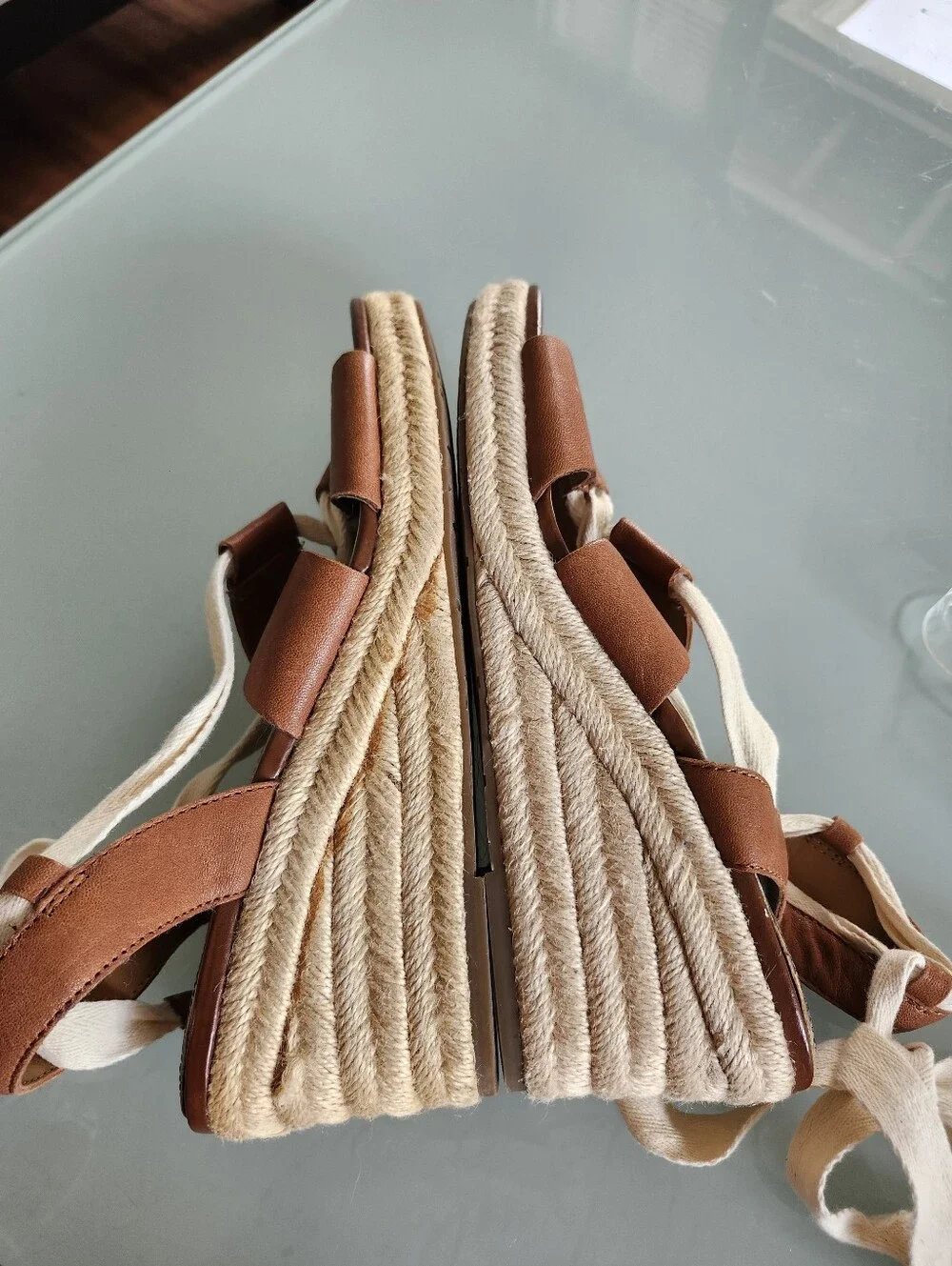Patricia Nash RIVA Leather Wedge Espadrilles Size 9.5 Boho Retro 70's Hippie NEW